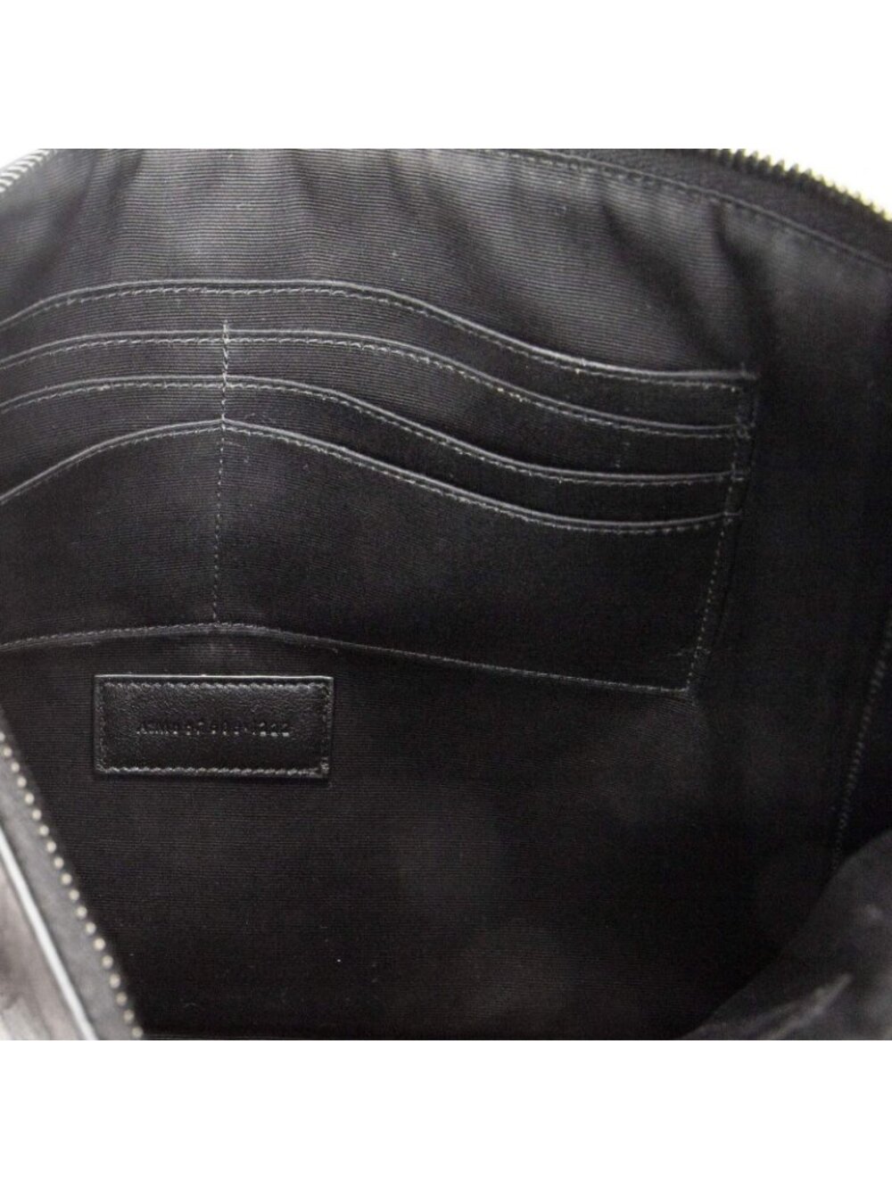 Saint Laurent Tablet Clutch Gray Croco Embossed Leather - Picture 5 of 6